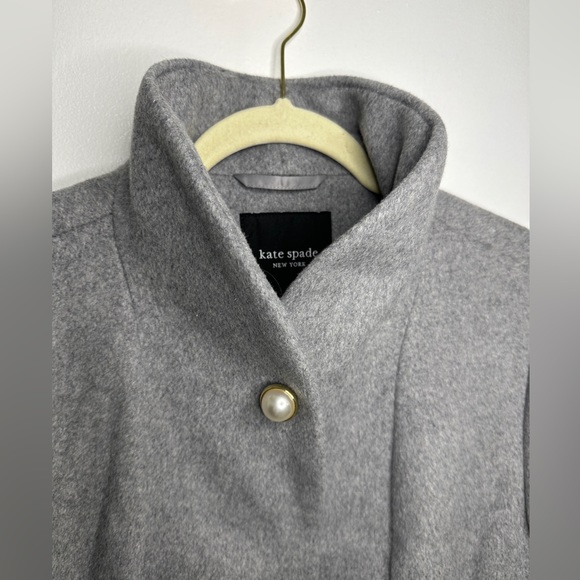 KATE SPADE Wool Blend Stand-Collar 35"Long Coat w/Changeable Buttons sz XL‎ - Picture 12 of 15